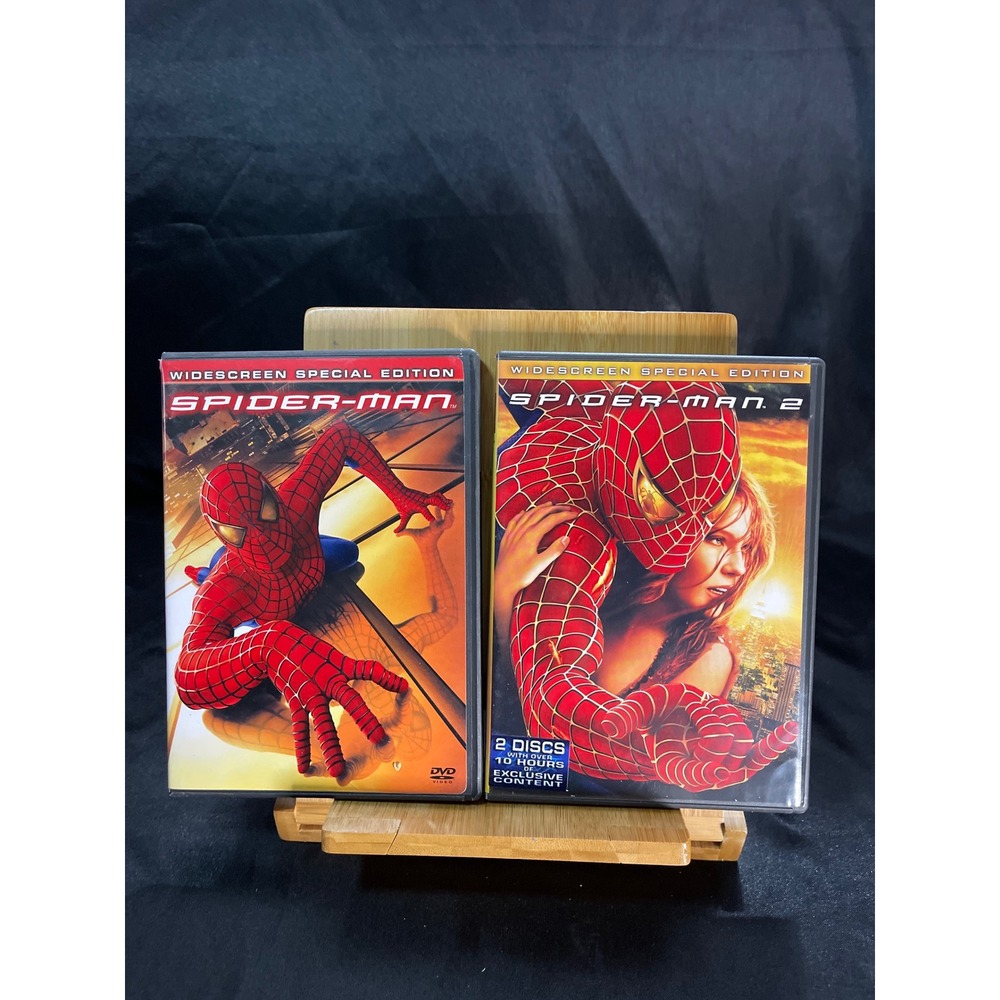 Spider-Man 1 & 2 DVD Bundle Widescreen‎ Special Edition Tobey Maguire Marvel Lot